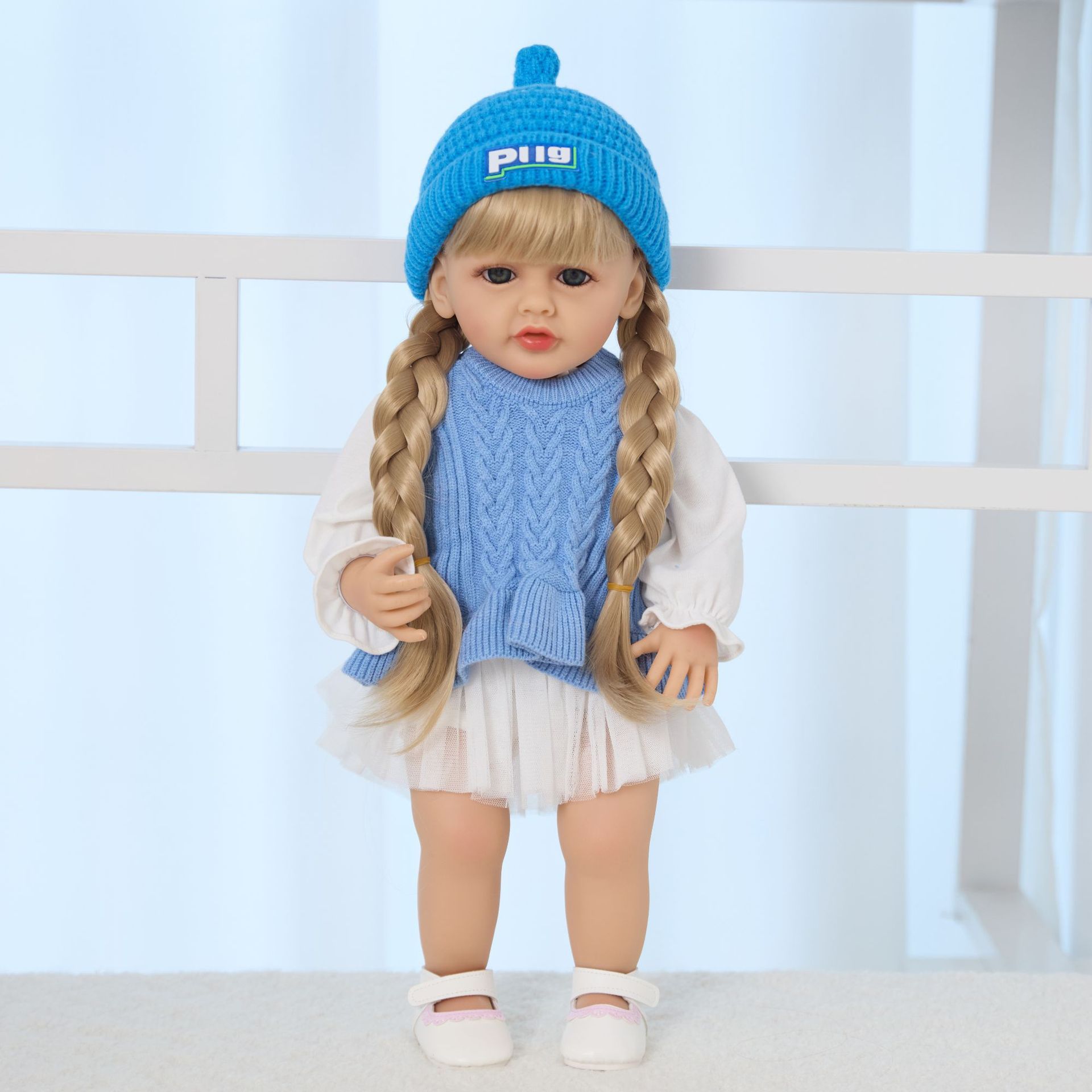 55cm跨境新款可动嘴重生娃娃 俄语对话仿真搪胶婴儿玩偶玩具礼物