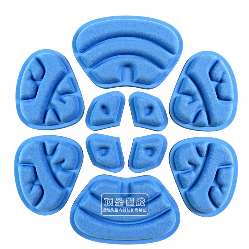 Supply sponge hot-pressed helmet pads, eva sponge sports protective gear pads, and special-shaped sponge forming Specification image