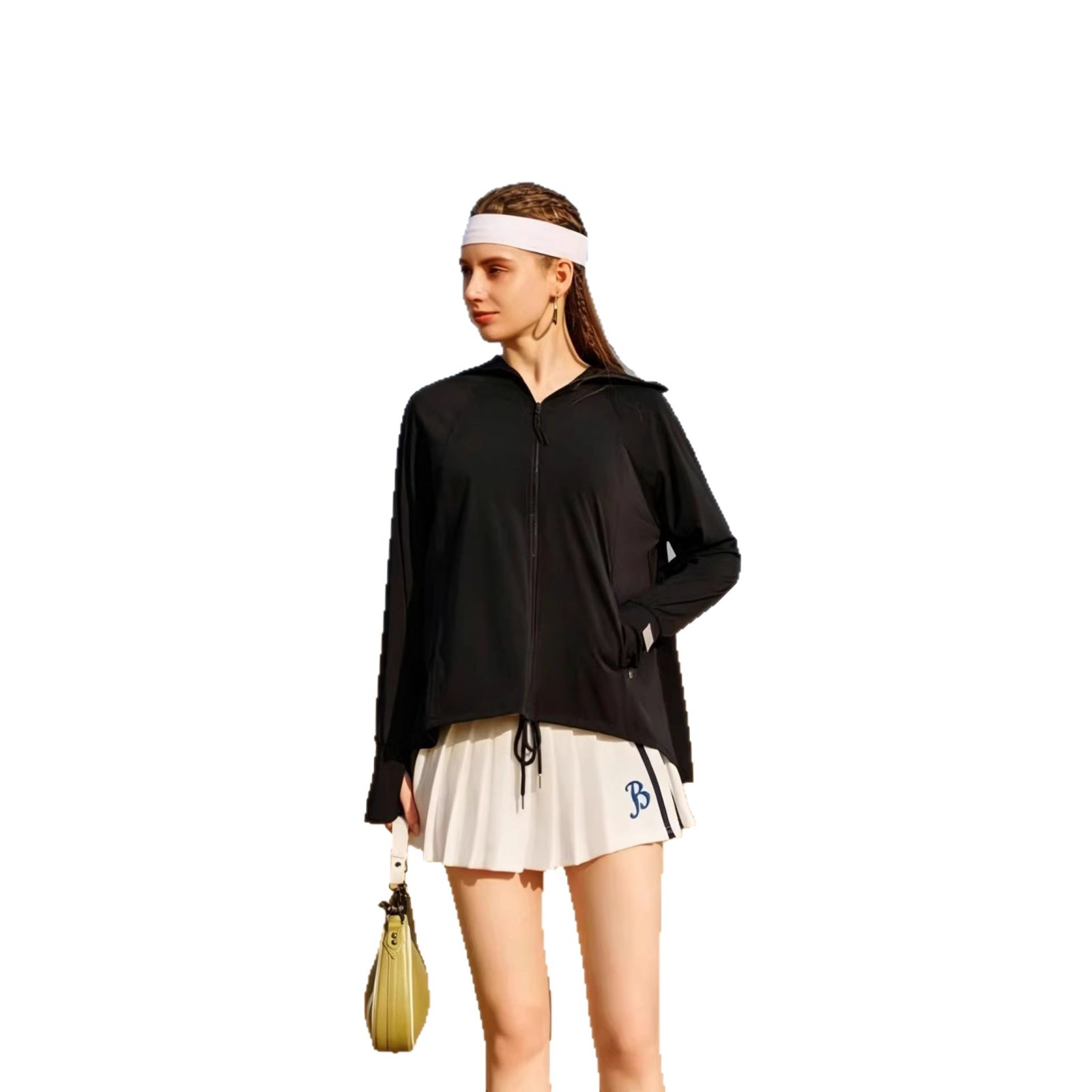New women's hooded sun-protective clothing, cool and breathable cycling sun-protective clothing, summer sports and outdoor sun-protective jacket 8026 Item Picture