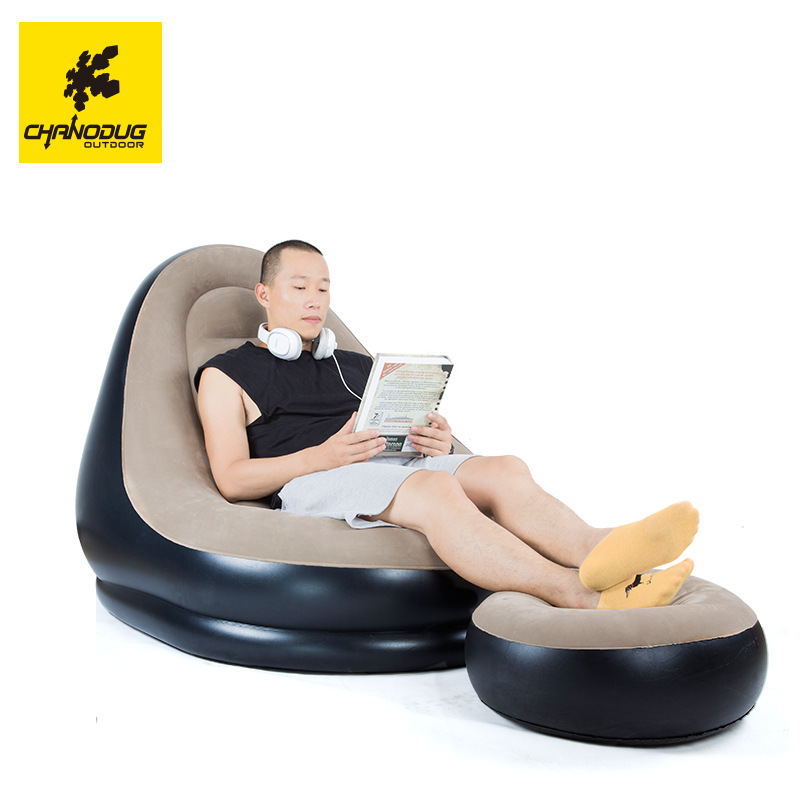 Xanuoduoji factory direct sales lazy sofa, inflatable foldable velvet sofa set, inflatable outdoor sofa