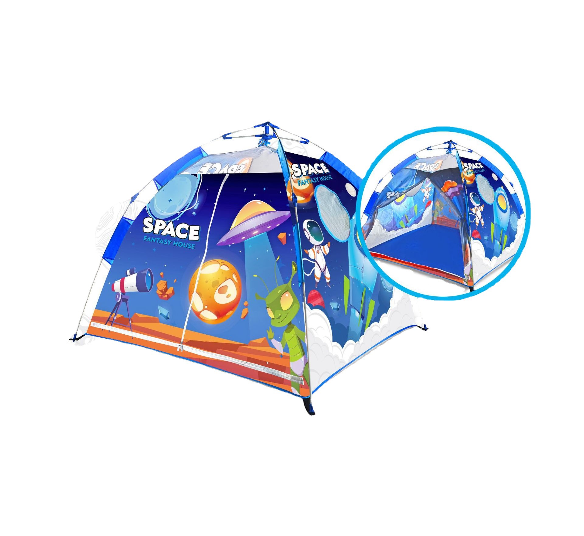 跨境亚马逊儿童帐篷自动折叠室内外宝宝游戏屋男女孩过家家小房子白底实物图