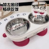 New cross-border stainless steel double-bowl color box packaging pet bowl pet supplies protect the cervical vertebrae stainless steel double-bowl basin Specification image