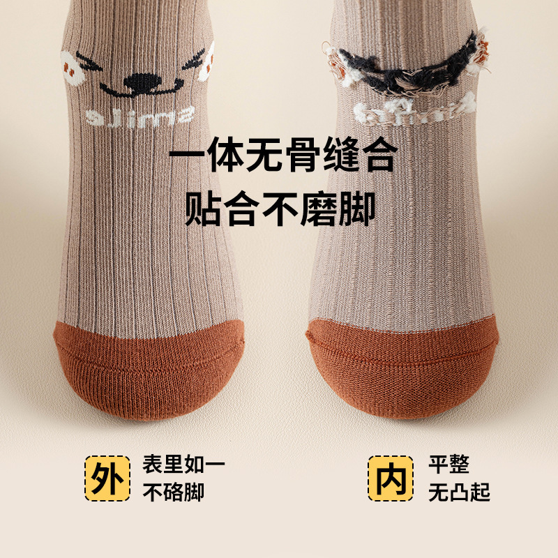 运动、休闲棉袜实物图