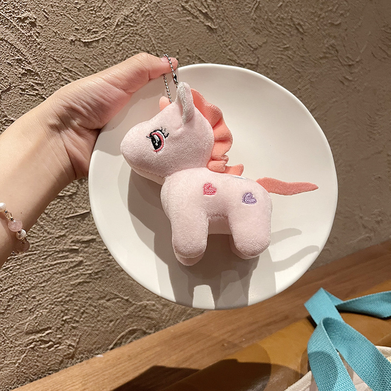 Cross-border unicorn fleece pendants, small dolls, cute plush toys, wedding scattering dolls, wholesale prices are low Specification image