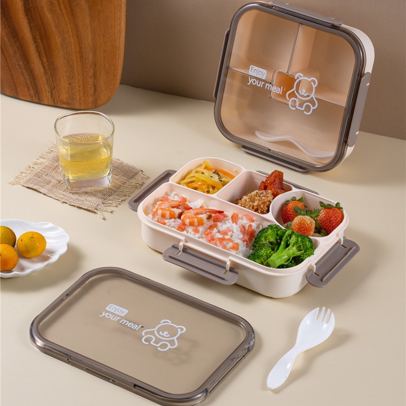 定制万福上班族食品水果便当盒方形外带饭盒微波炉加热冰箱长方形