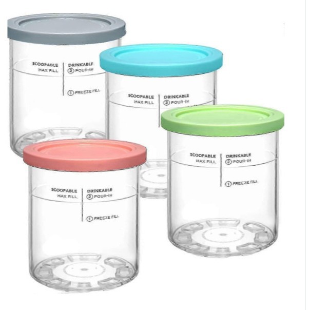 KUCALL冰淇淋冰淇淋罐适配Ninja CREAMi Ice Cream Maker NC500厨师机配件产品图