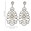 European and American style earrings with a sense of design, hollowed-out rhinestone earrings, luxurious and exquisite diamond-encrusted earrings, versatile earrings for brides, wedding parties and banquets Application Scenario
