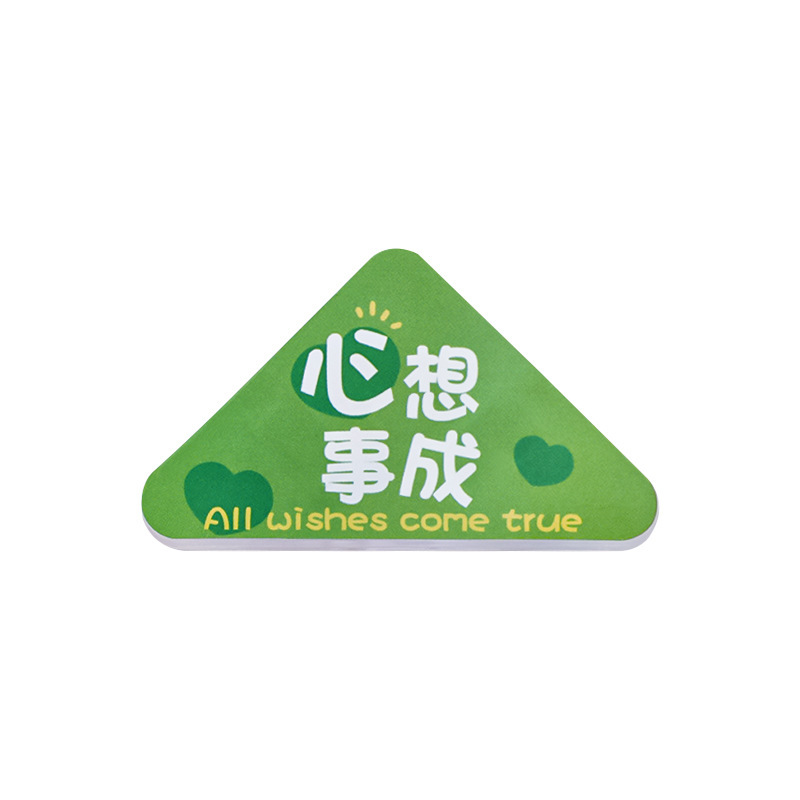 Inspirational text triangular clip, acrylic sticky note clip, file and test paper anti-roll clip, office stationery, student gifts Item Picture