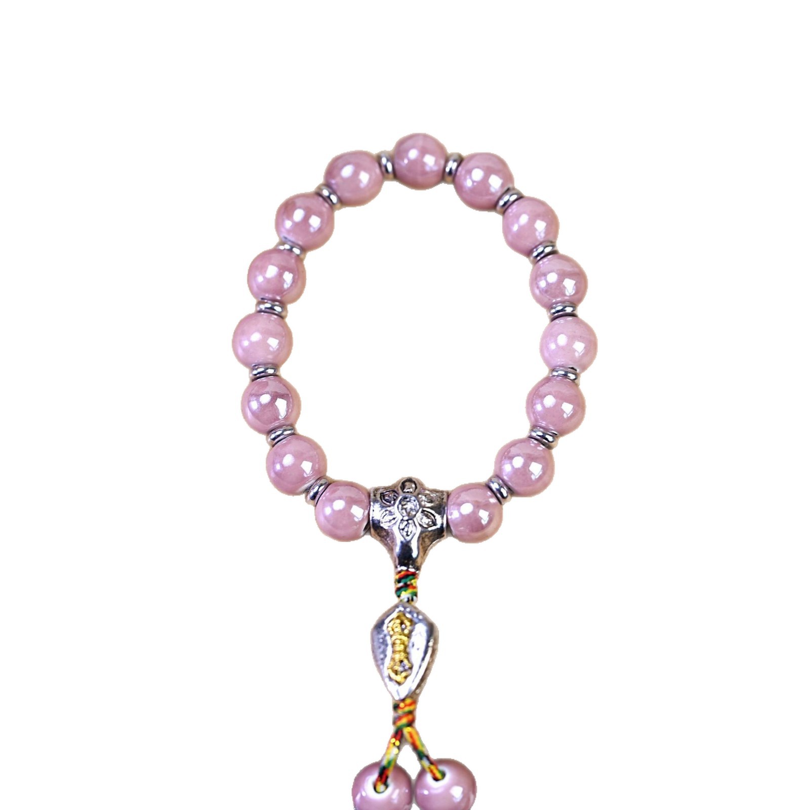 北京香灰瓷佛珠手串文玩女经文吊坠复古琉璃陶瓷手链串珠饰品配饰详情图5