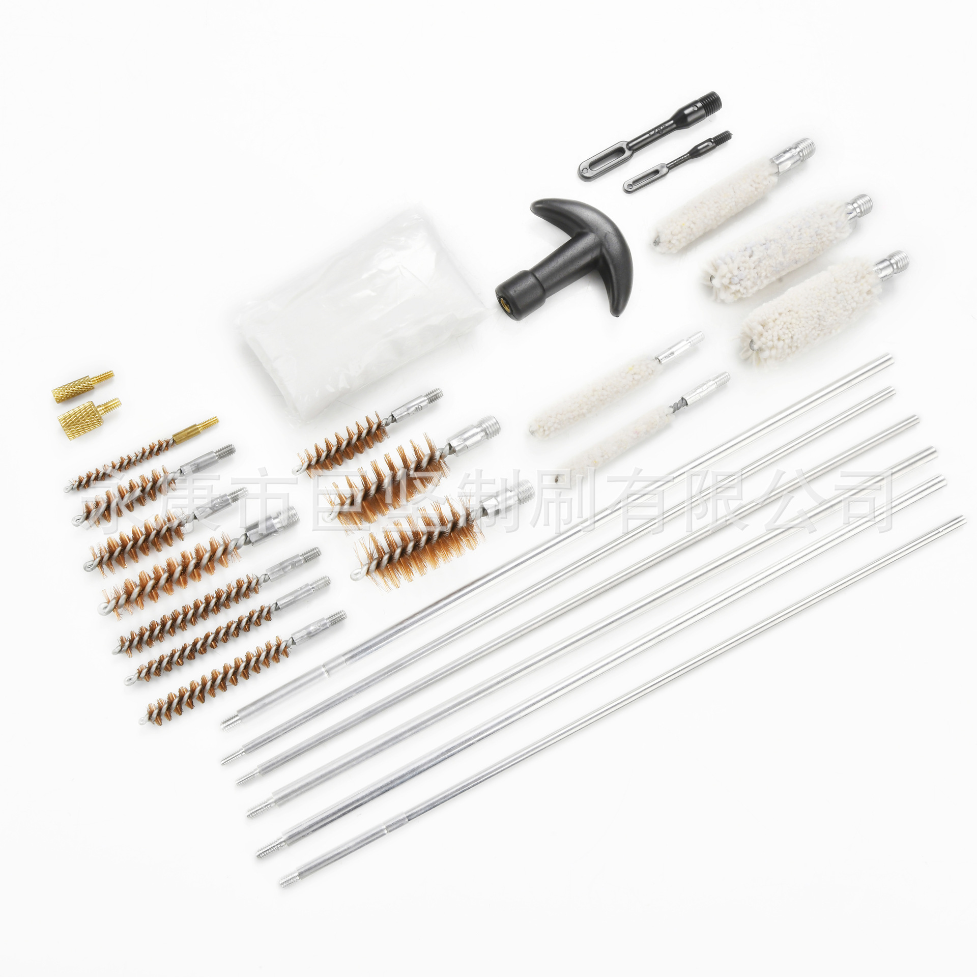 Cross-border 28-piece aluminum box gun brush toolbox, gun barrel brush cleaning tool set, copper wire cotton thread gun barrel brush details Picture