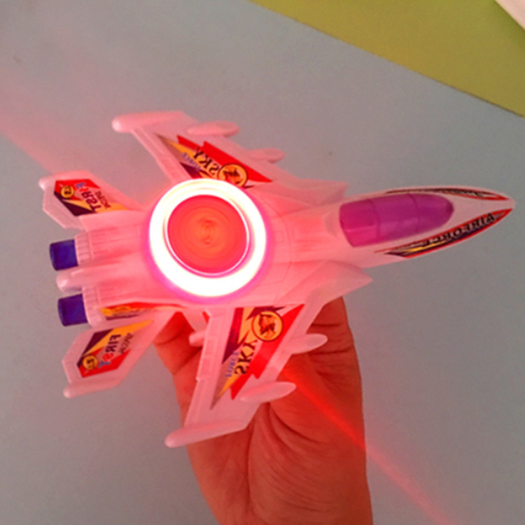 Wholesale of children's toy aircraft models with electronic features that can run and emit light by pulling wires Specification image