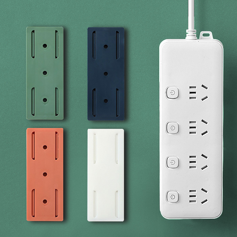 Power strip fixator, household socket power strip fixator, movable wall-mounted adhesive organizer without drilling holes Power strip fixator, household socket power strip fixator, movable wall-mounted adhesive organizer without drilling holes
