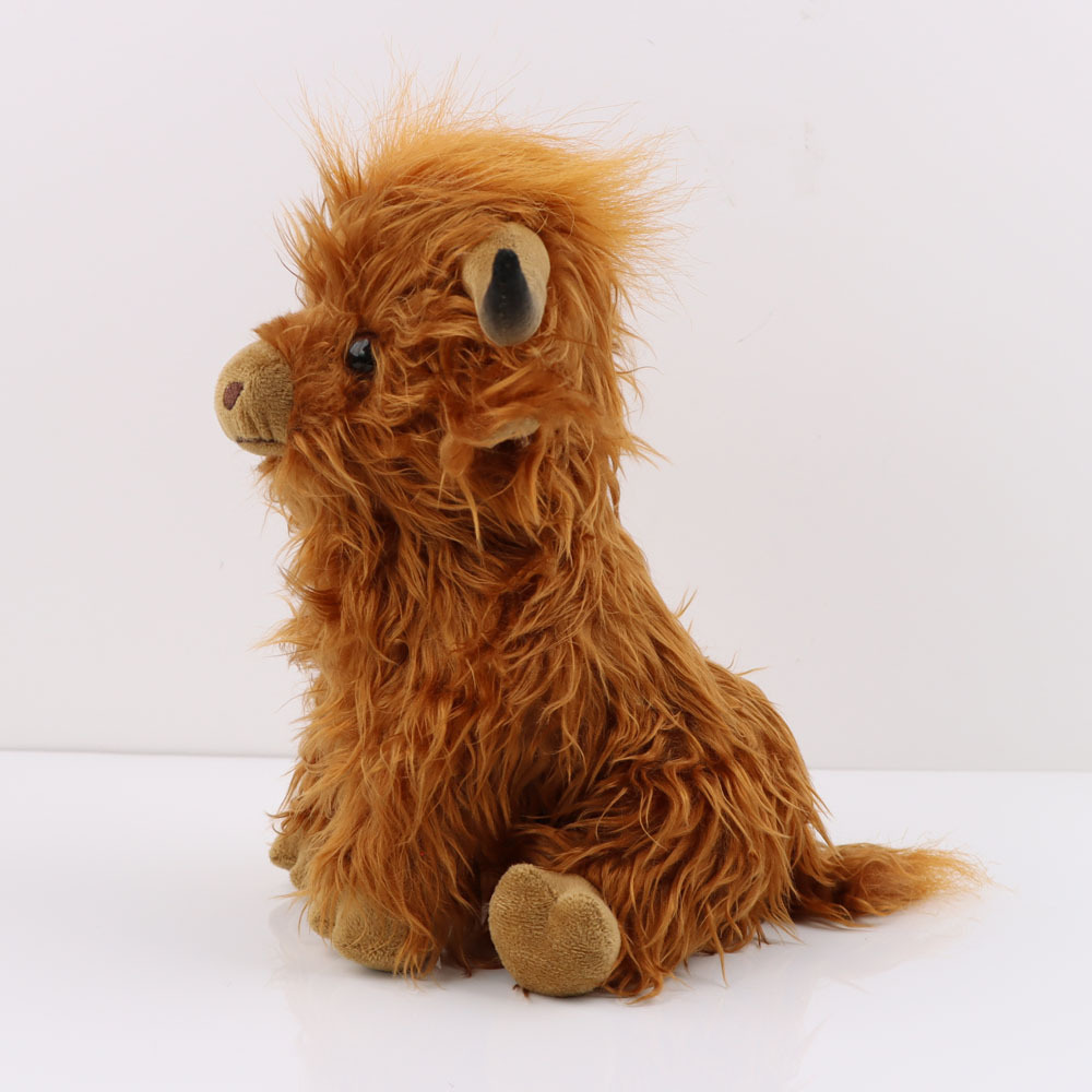 HighlandCow Cute Scottish HighlandCow plush toy, Cow Breathing Series Gift Music figurine Application Scenario