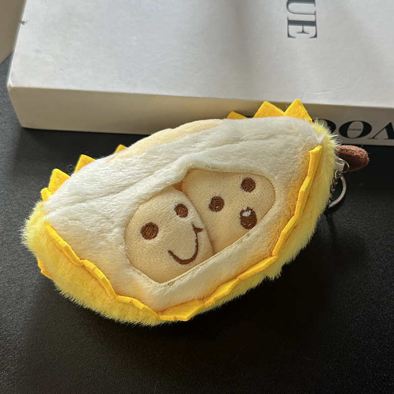 Creative fruit durian plush toy pendant, student backpack pendant, keychain, children's festival gift doll Application Scenario