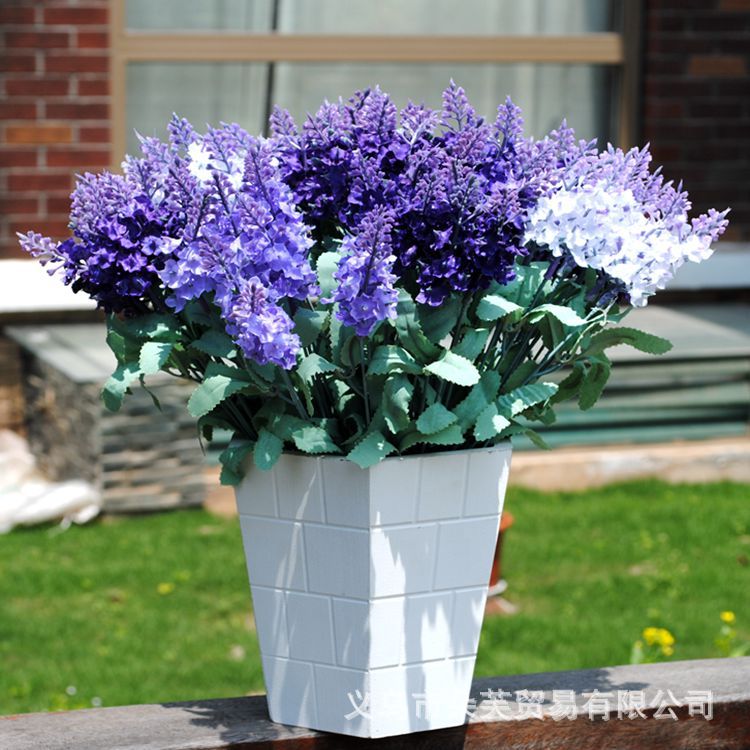 朵芙仿真花卉仿真薰衣草欧式田园普罗旺斯10头薰衣草家居客厅装饰