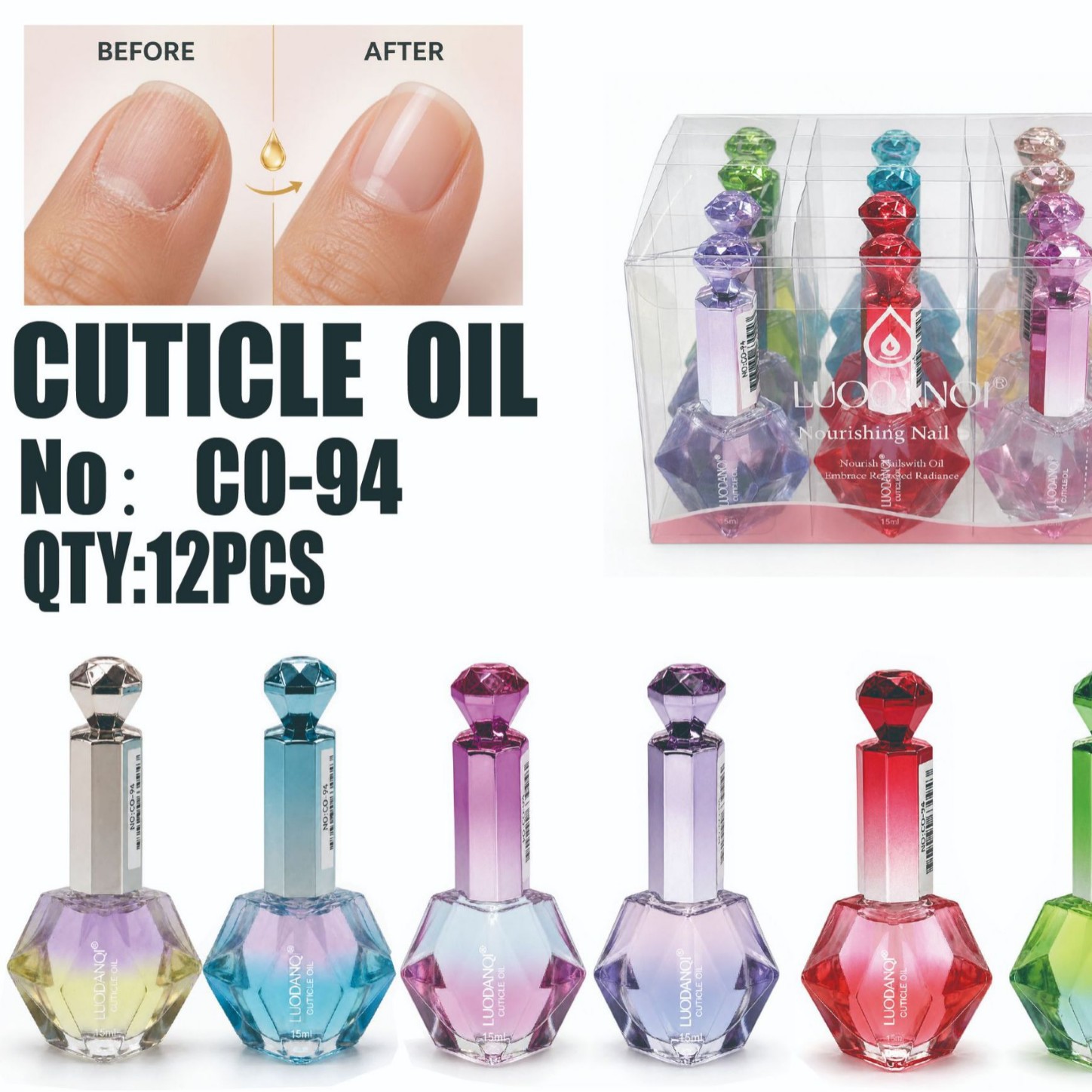 The new dual-color nutritious oil, a high-end series for nail care, exfoliation and nail art, is a cross-border bestseller with factory direct sales