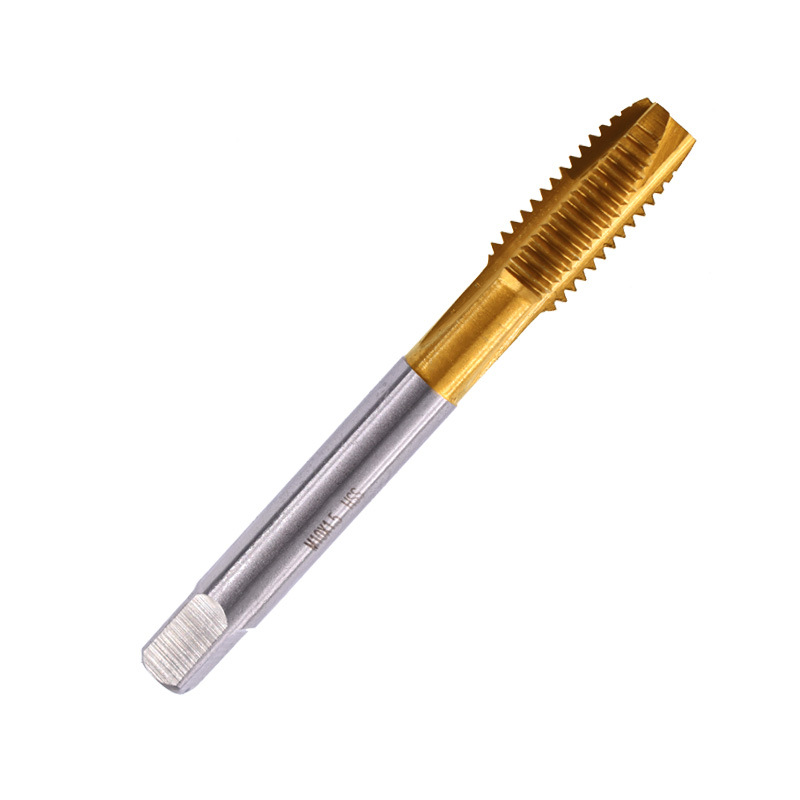 Wholesale of cobalt-containing tip taps, high-speed steel titanium-coated metric coarse thread hand drill and tap sets, taps for straight slot machines Item Picture