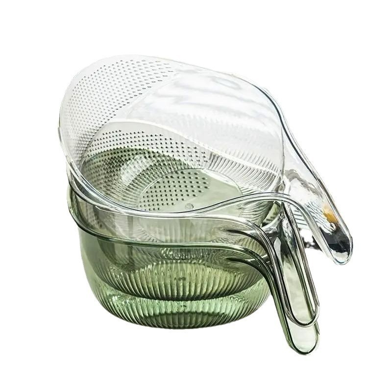 Rice-washing magic tool, rice-washing sieve, simple kitchenware, draining basket, multi-functional household vegetable washing and rice-washing basket wholesale Specification image