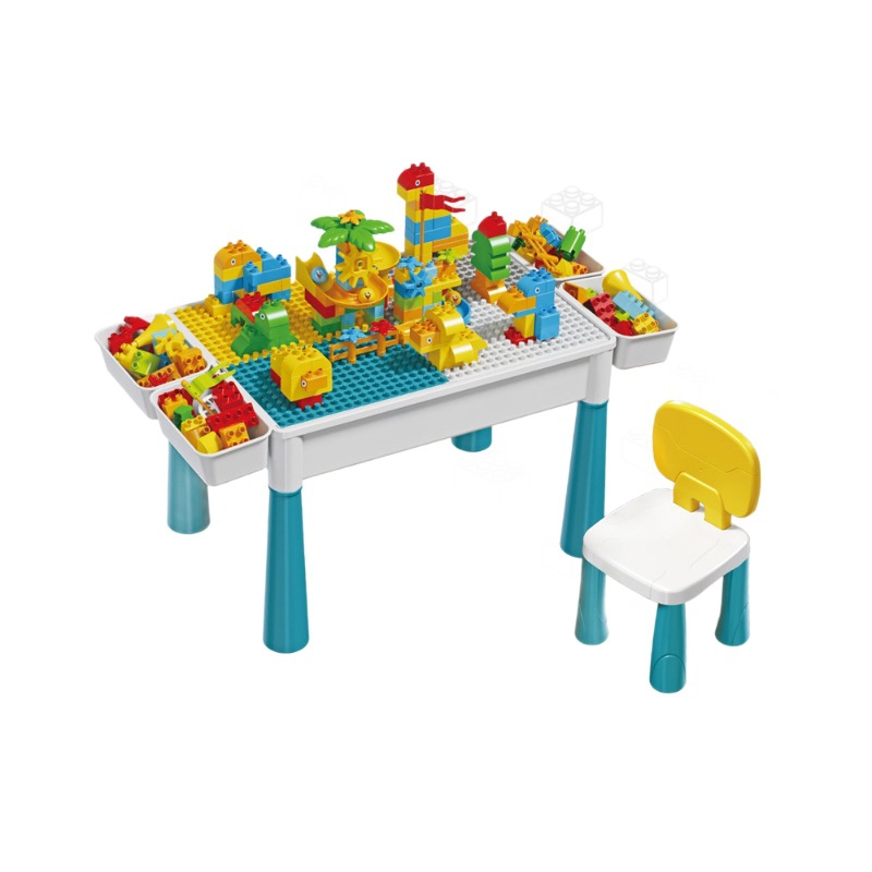 Wholesale of children's multi-functional large-sized building block tables, compatible with Lego large-particle assembly toys, and educational toys Item Picture