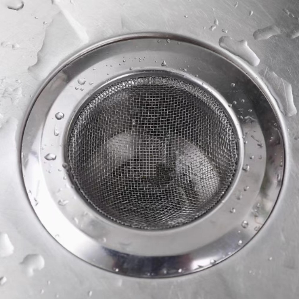 Stainless steel sink filter screen, metal strainer funnel, kitchen sink, sewer drain, anti-clogging floor drain