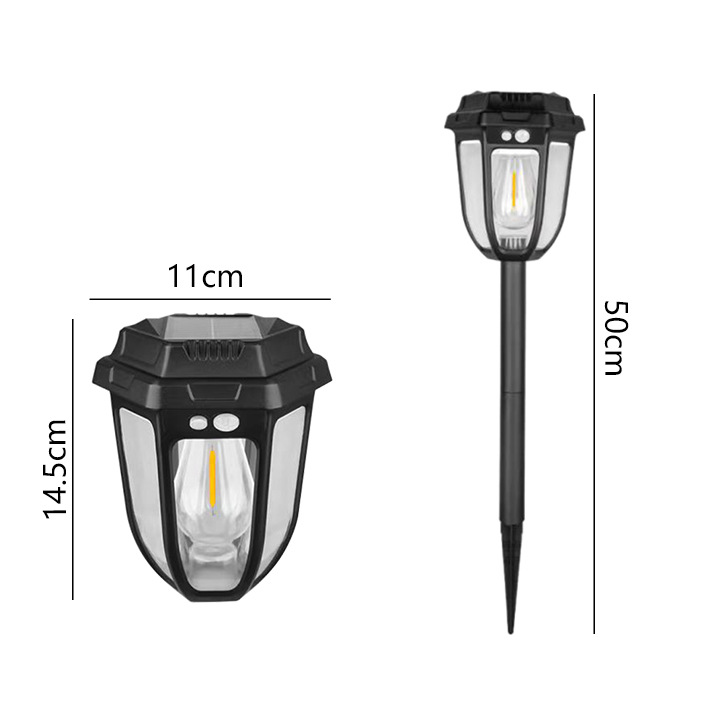 Solar lawn lamps, tungsten filament wall lamps, human-sensing garden lamps, landscape lamps, household solar lawn lamps details Picture