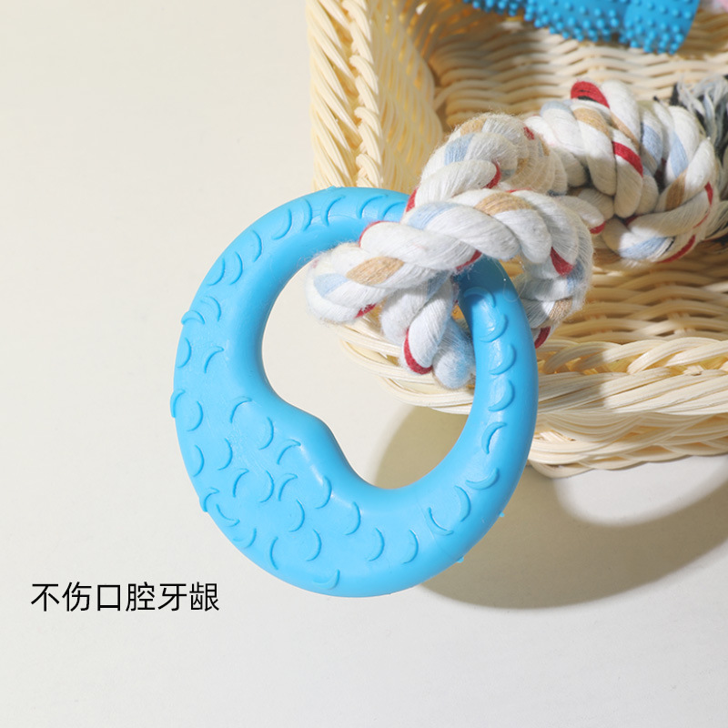 Pet toy teething knots, durable teeth cleaning dog biting toys, interactive self-entertainment and boredom biting dog toys wholesale Specification image