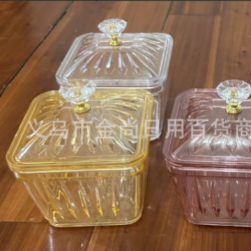Vertical large and small plastic sugar jars, kitchen sugar POTS, home storage boxes, tea snacks, candies, inventory, heart plates, snacks details Picture
