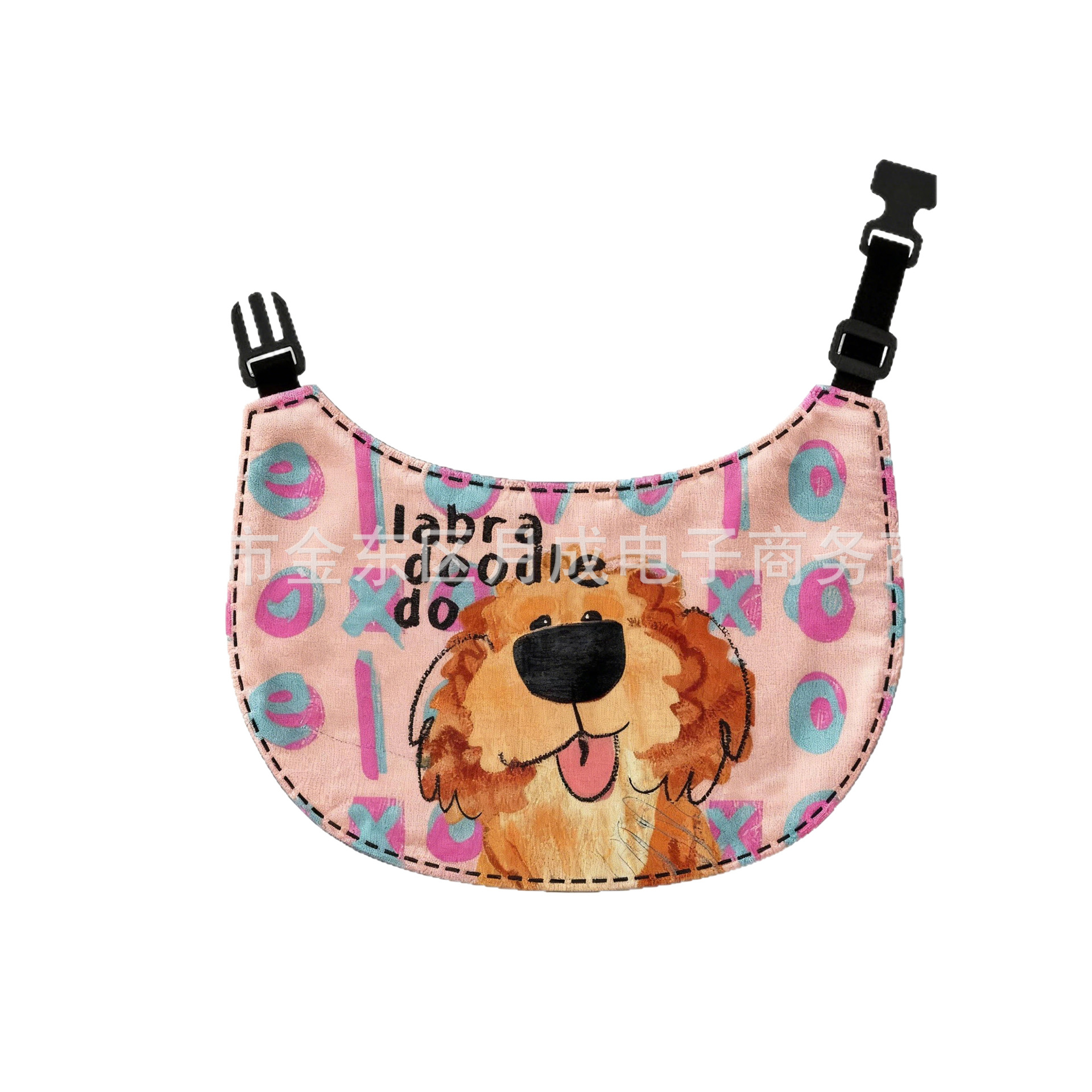 New popular cartoon round pouches for small, medium and large pet dogs, golden Retrievers, Labradors and multi-sided Collie bibs Item Picture