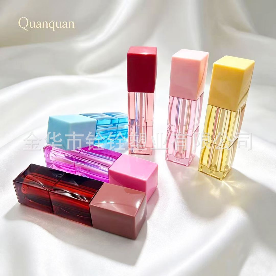 LG34 Lip gloss empty tube 4ML Square lip gloss and lip gloss bottle cap Cosmetics packaging material wholesale factory customization Specification image