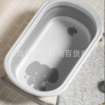 New baby bath basin. It is a portable temperature-sensing home bath basin for babies to sit and lie on. It is also a foldable bath basin for newborns details Picture