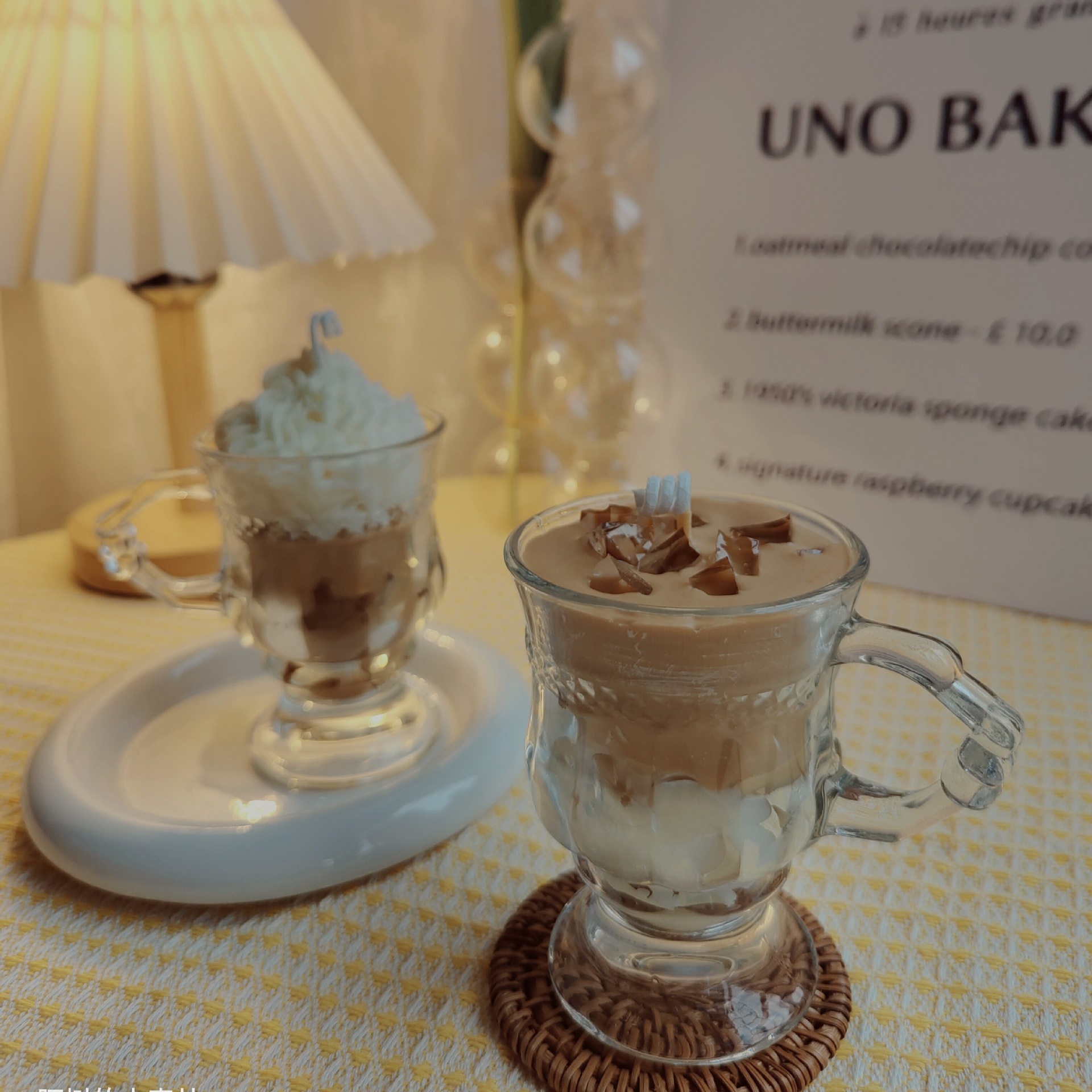 美式冰咖啡香薰蜡烛玻璃杯拿铁拍摄道具香氛摆件大豆蜡伴手礼物