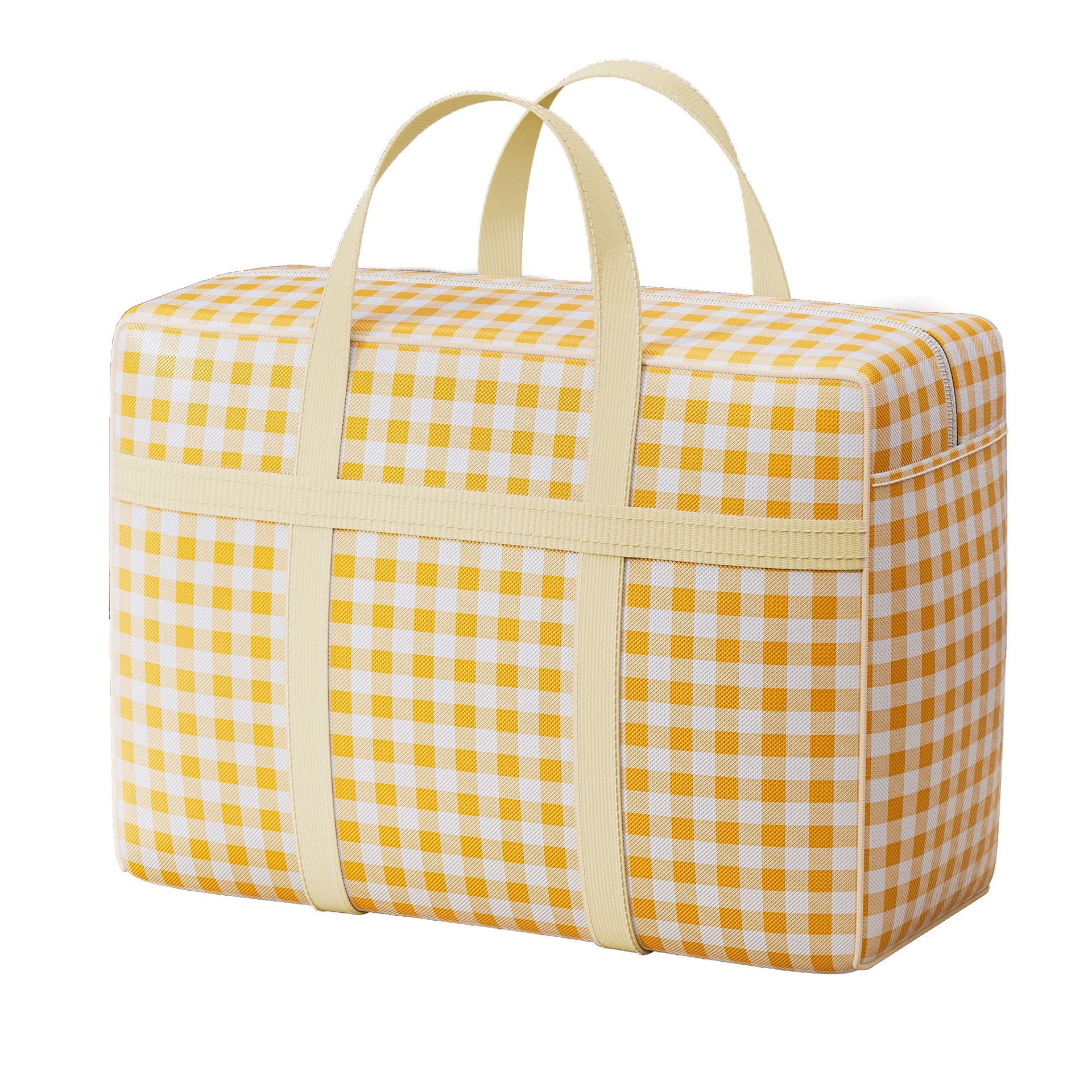 A great tool for organizing and storing quilts and cotton quilts, a moving packing bag, a foldable, oversized, thickened non-woven fabric luggage bag Item Picture