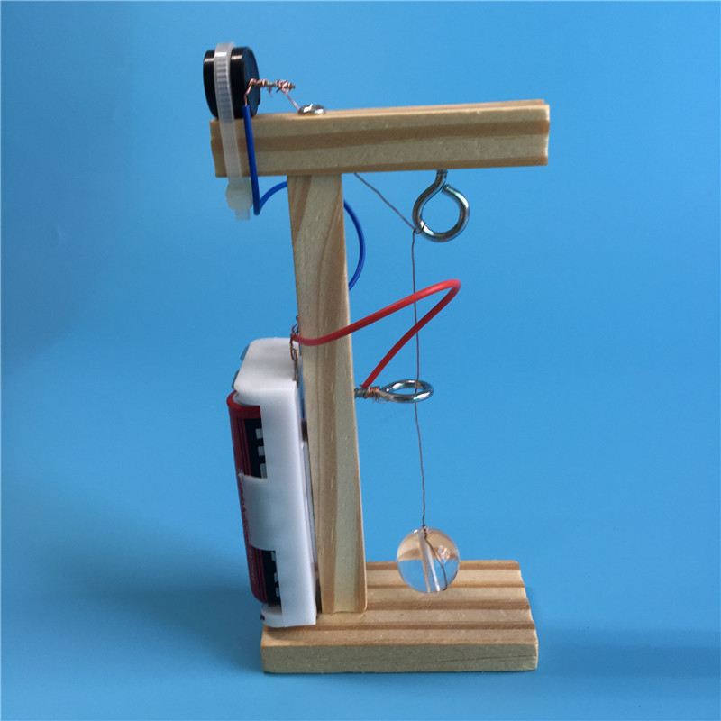 博燃科教科技木质小制作小自制diy地震报警器益智拼装模型材料包细节图