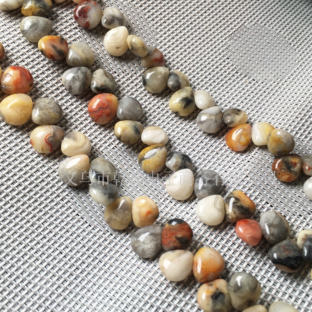 33 horizontal hole teardrop-shaped smooth semi-precious stone beads each, 20cm in length, loose beads, DIY jewelry semi-finished beads Application Scenario