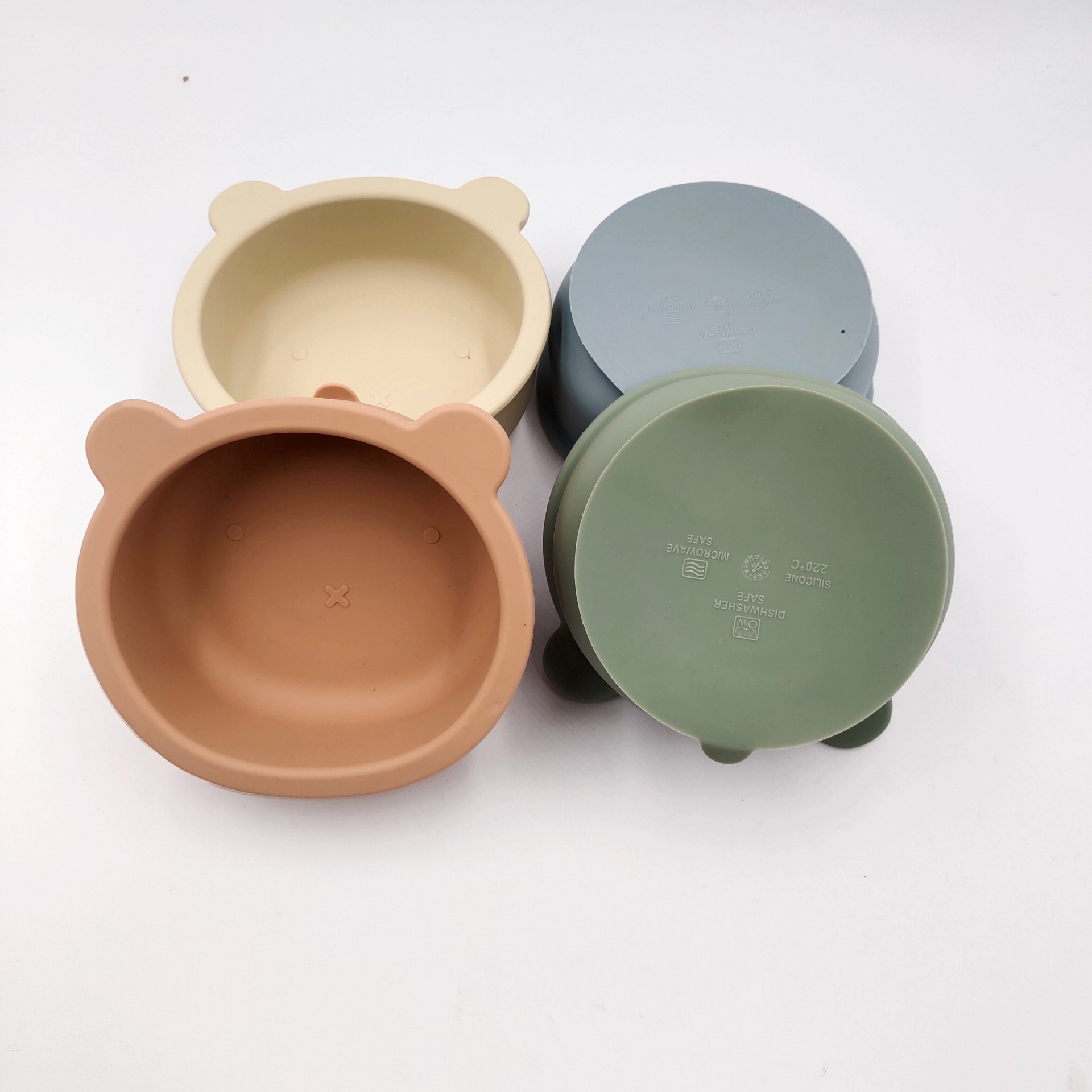 新款热销婴儿防摔碗硅胶吸盘碗儿童小熊辅食碗食品级宝宝吃饭餐具细节图