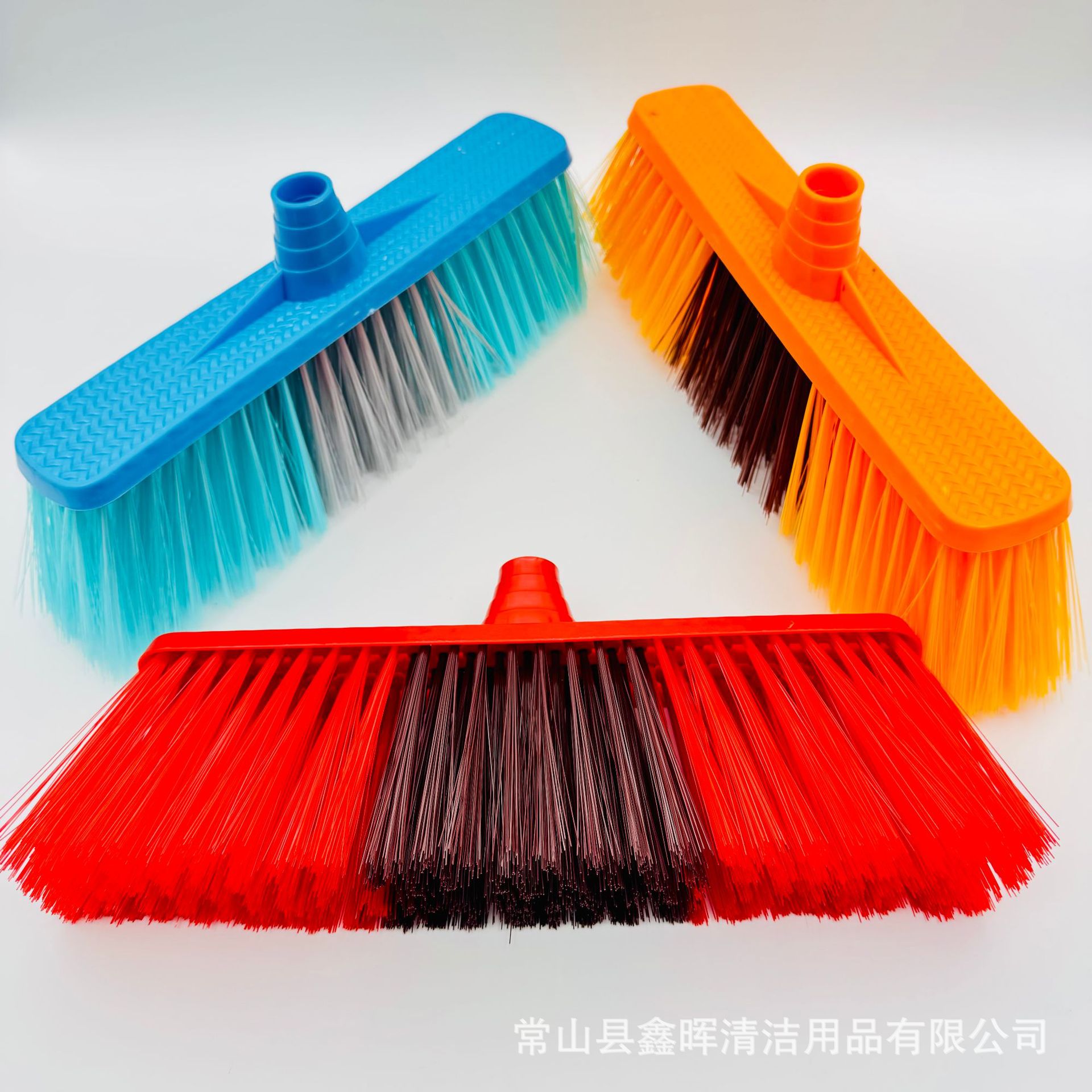 塑料扫把330*60*160mm扫把头家用软毛木柄加厚扫把学校工厂环卫产品图