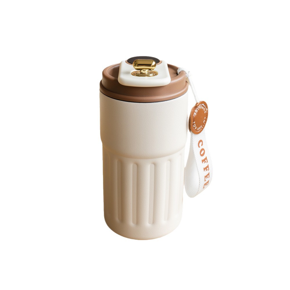 Wholesale of high-quality 304 stainless steel coffee cups with intelligent temperature measurement and insulation, portable car travel gift cups Item Picture
