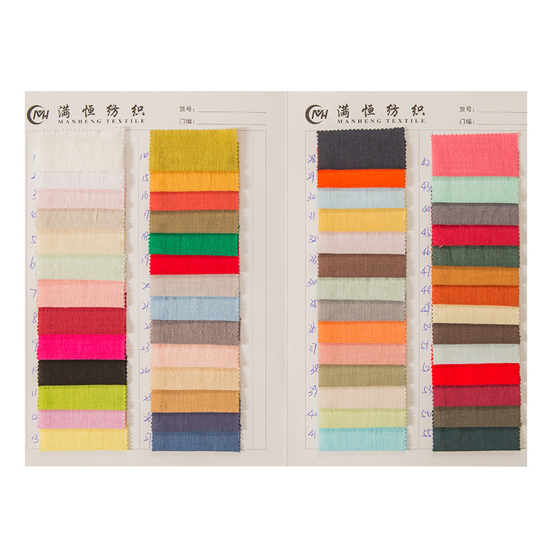 纯棉20*60水洗棉竹节棉绉布砂洗儿童马甲衬衫休闲面料现货供白底实物图