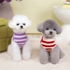 Three striped pet clothing sets for cats and dogs, comfortable and cute for spring and summer Application Scenario