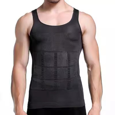 男士塑身背心 slim n lift电视购物束腰收腹内衣TV收腹背心细节图