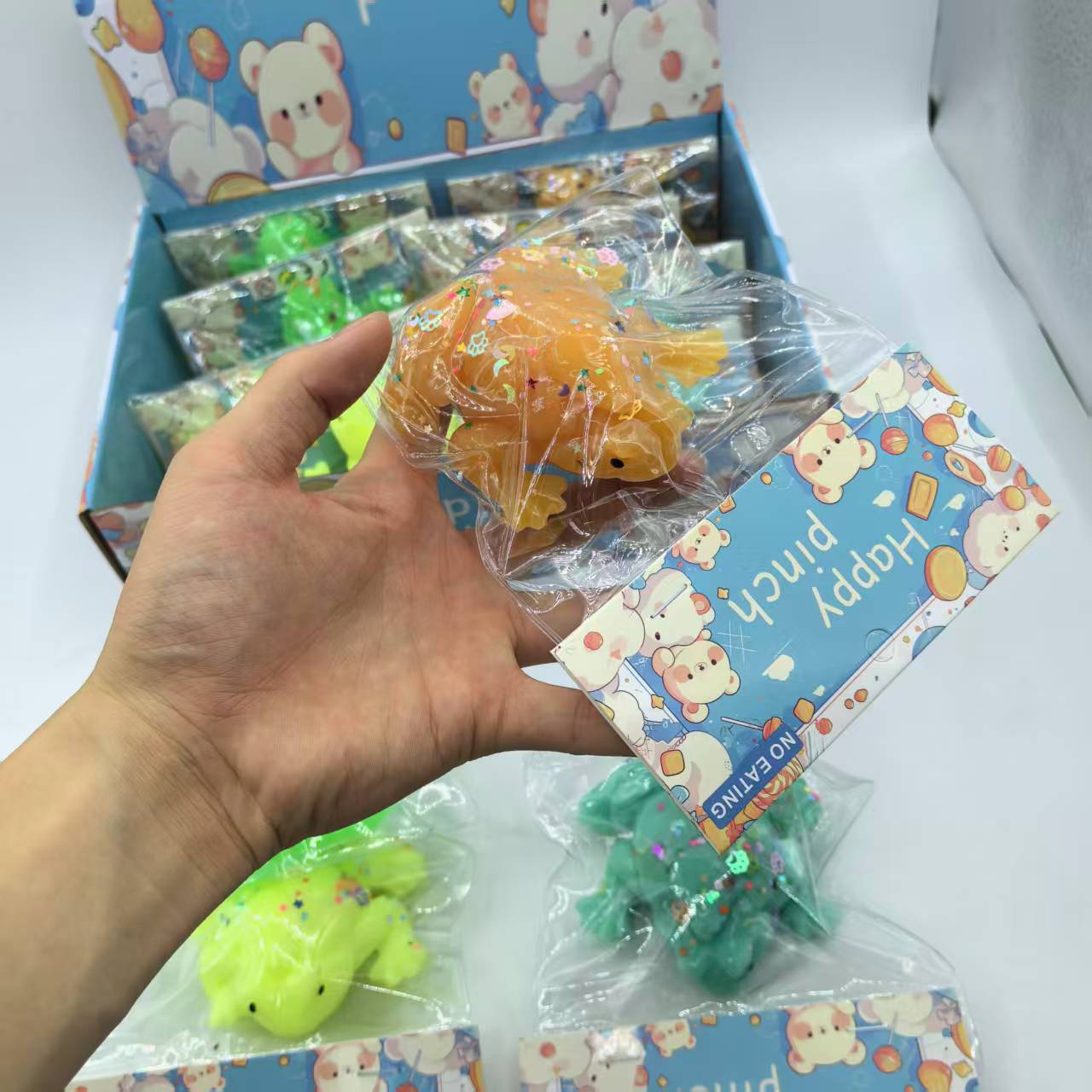 New type of card head simulation mother and child frog Pinching fun stress-relieving toy factory direct sales details Picture