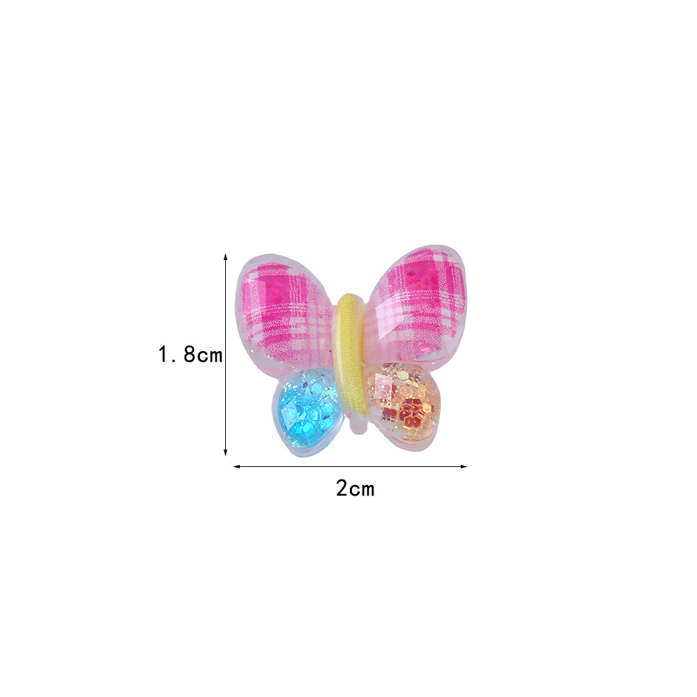 Korean children's hair accessories, glow-in-glow, butterfly, epoxy resin AB glue accessories, DIY crocs, toys, patches, handmade materials wholesale Item Picture