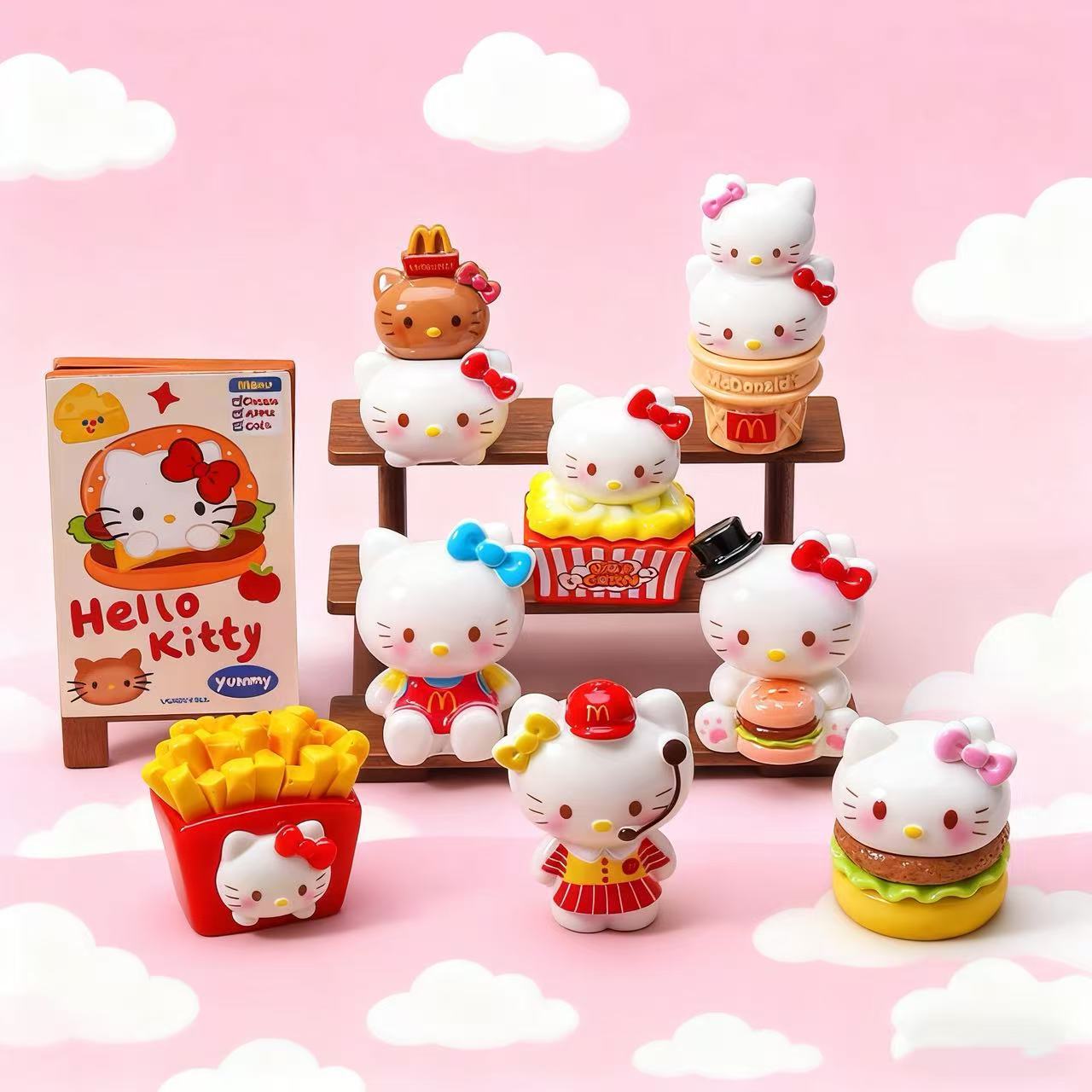 KT西餐食玩  盲袋萌粒diy饰品挂件钥匙扣桌面小摆件树脂配件摆件