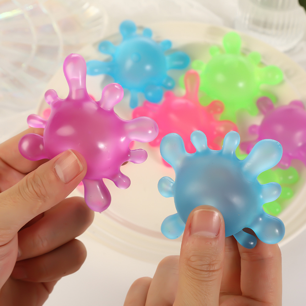 Amazon's popular dreamy water drop maltose kneading fun slow Rebound release Funny virus children's stress relief toy details Picture