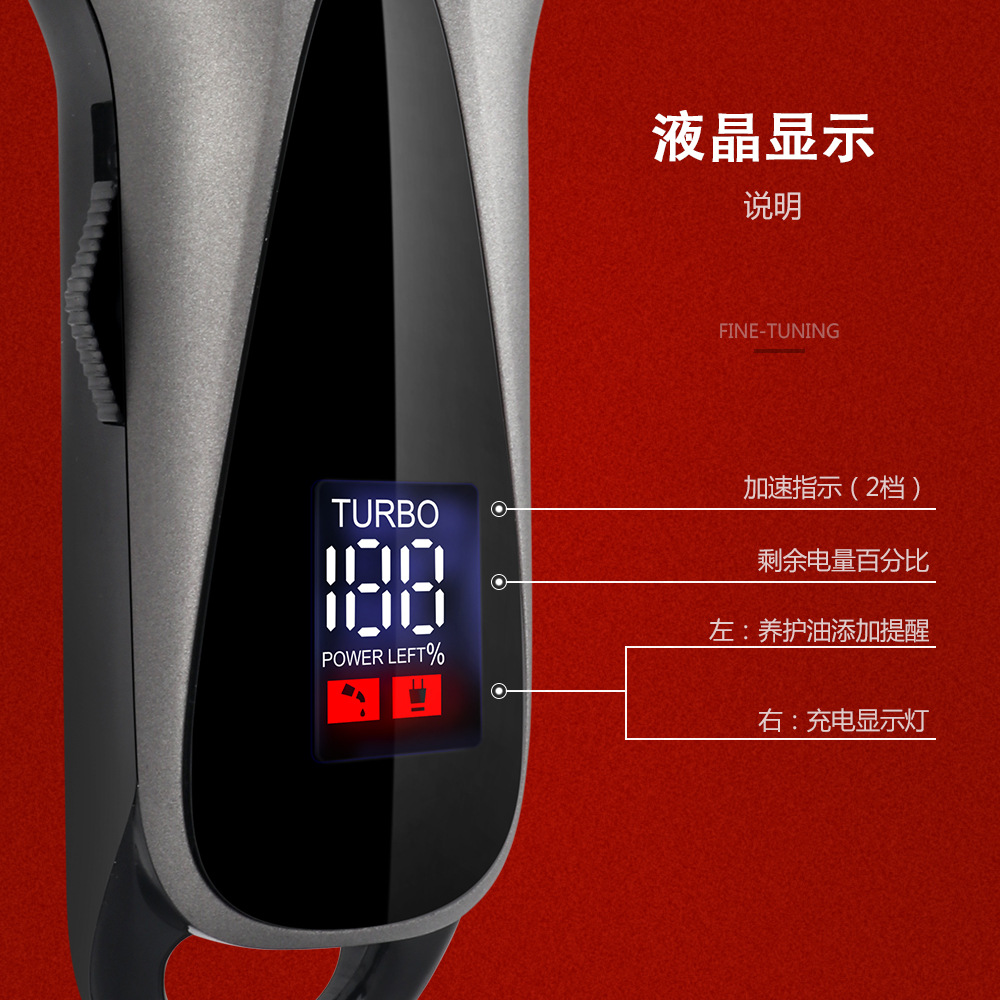 Cross border LCD display oil head gradient cutter recargable electric pusher profesional hombre skinhead empuje corte de pelo blanco Application Scenario
