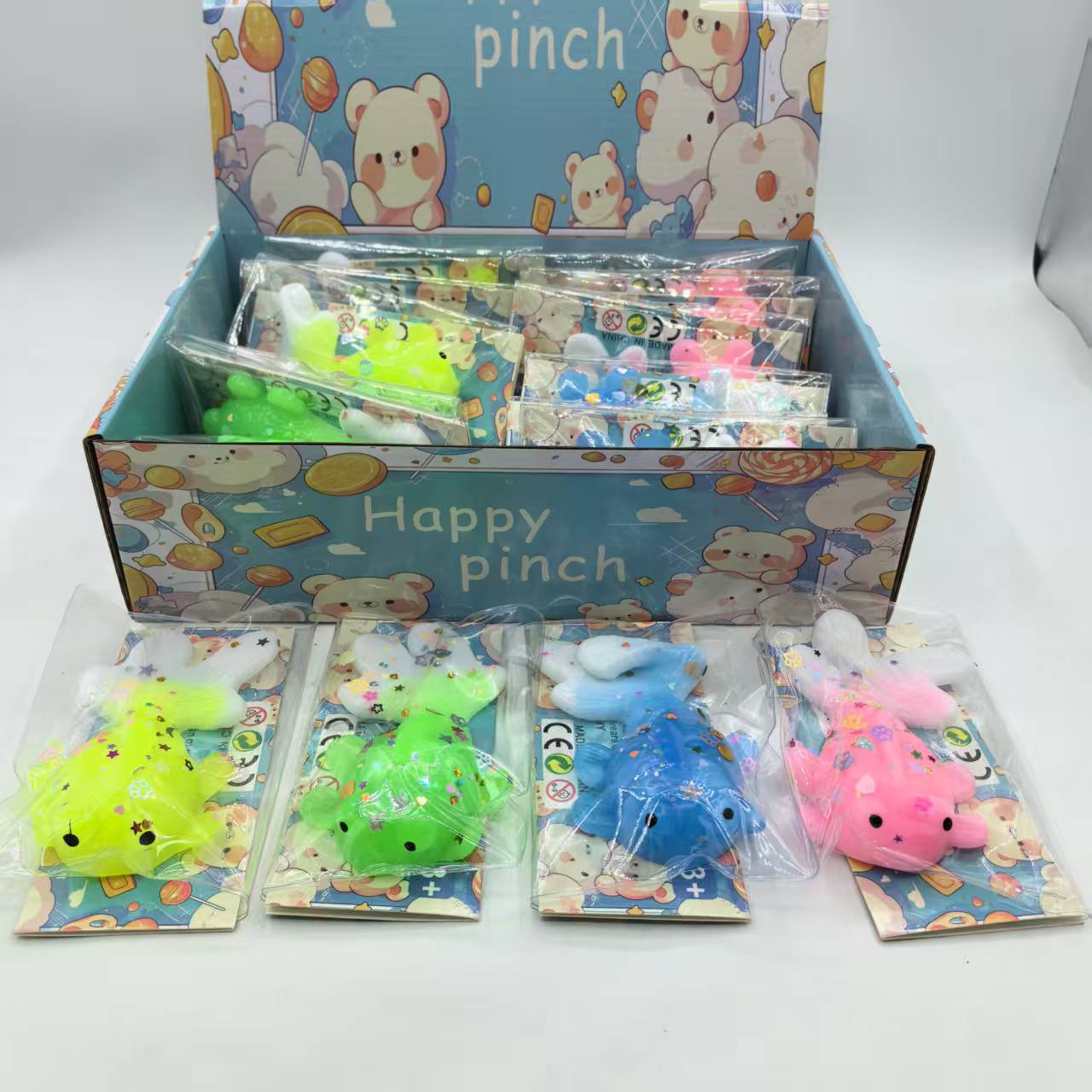 Direct sales from the manufacturer of children's venting and stress-relieving toys, including the "Vent Squeeze Fun" simulation card head and the two-color goldfish PVC bag