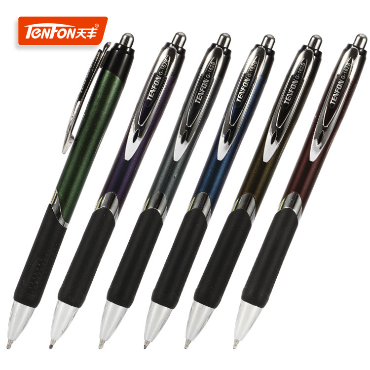 162b spray-painted press gel pen, carbon gel pen, plastic jumping advertising gel pen, writing tool thumbnail