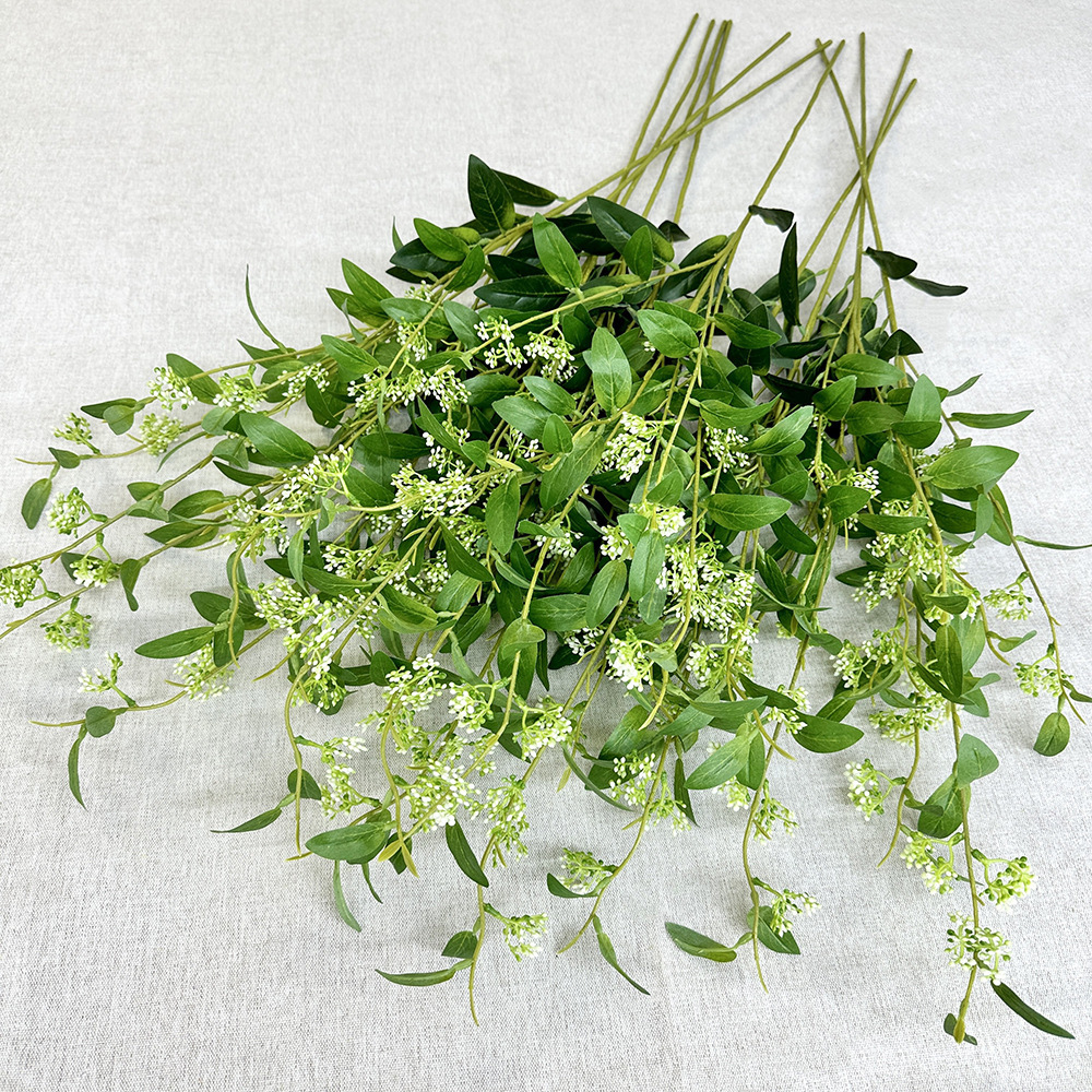 仿真花DIY发饰配件/假花/5朵塑膠花/仿真花/假花批发细节图