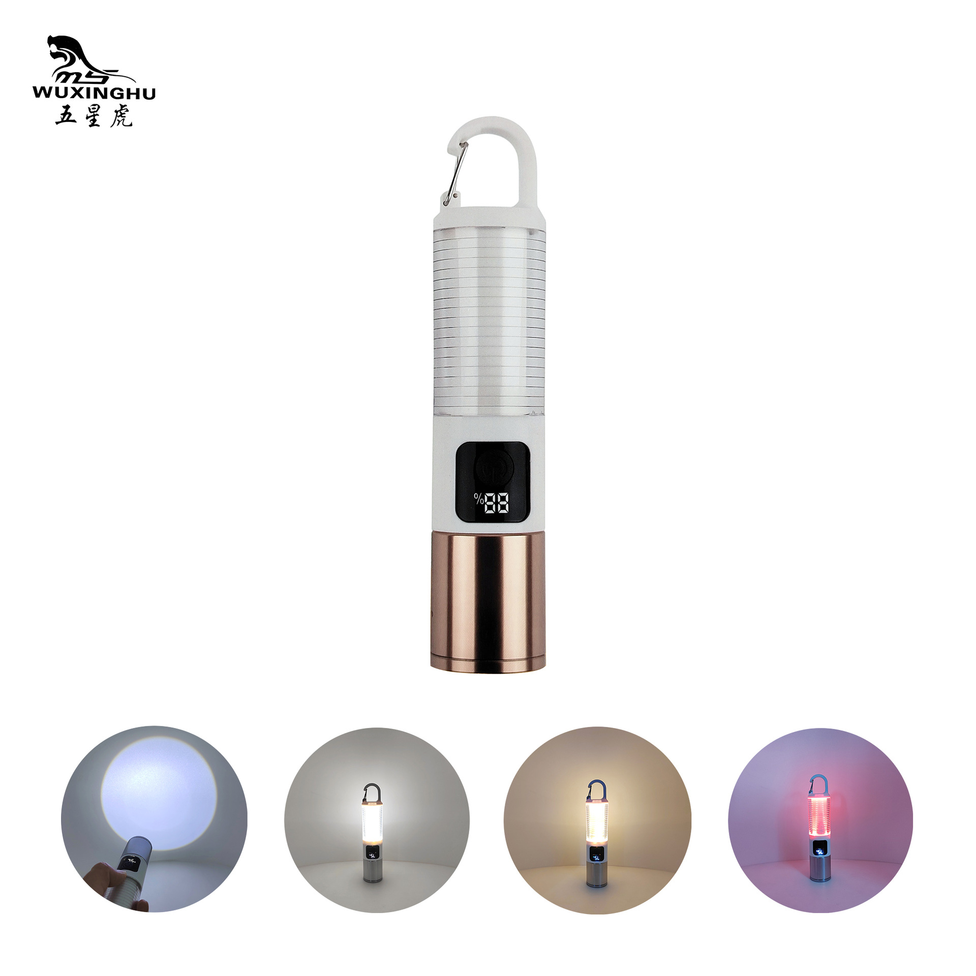 New outdoor multi-functional camping lamp, high-intensity zoom flashlight, multi-source ambient light and portable lighting lamp Item Picture