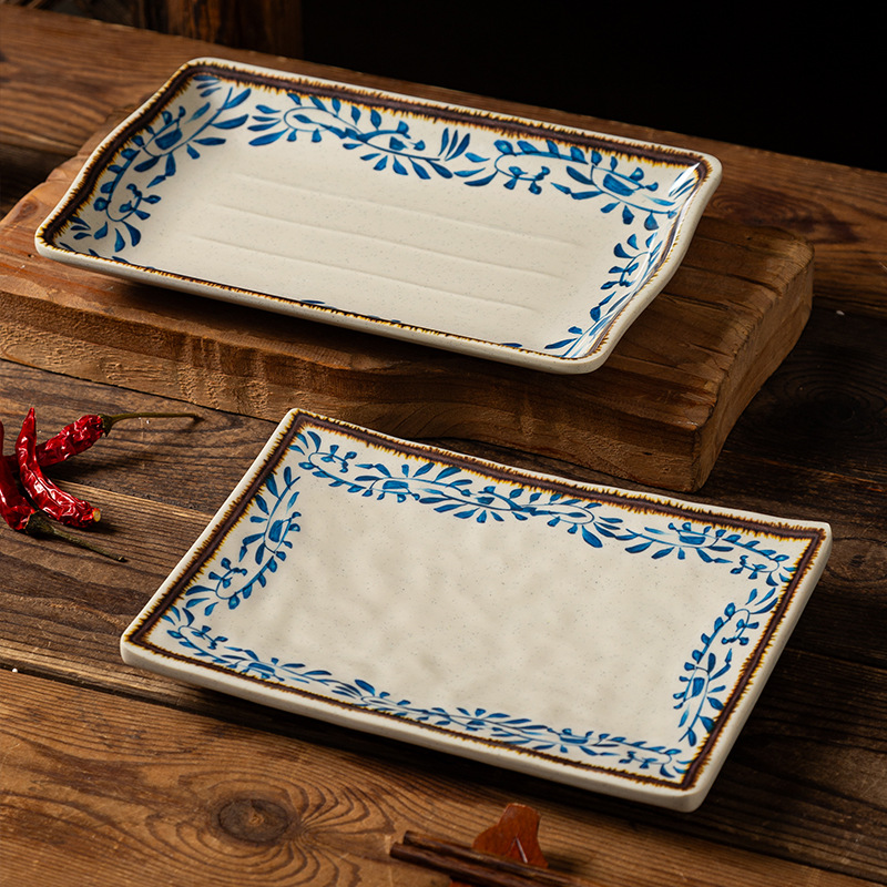 Creative A5 Melamine imitation porcelain plate hot pot buffet, restaurant lace round plate, commercial restaurant, hotel Chinese trendy style Specification image